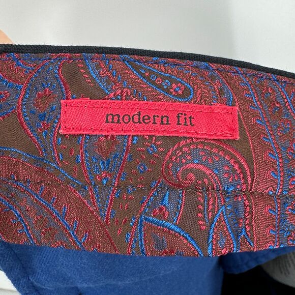 ALBERTO Black Ceramica George Modern Fit Pleated Pants Trousers Size 42x36 - Picture 7 of 8